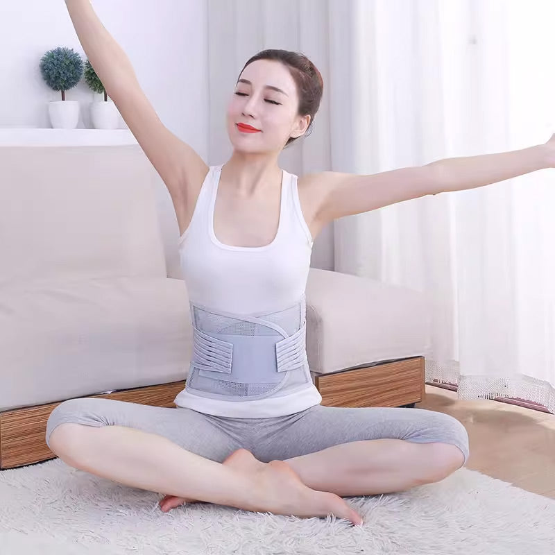 🔥Az ágyéki gerinc gondozása🎁🎄Hőpréselt hálós, lélegző acéllemezből készült derékvédő