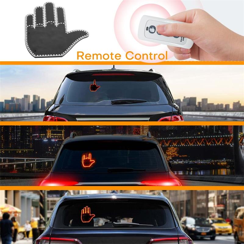 😆Luz de gesto del dedo medio con control remoto