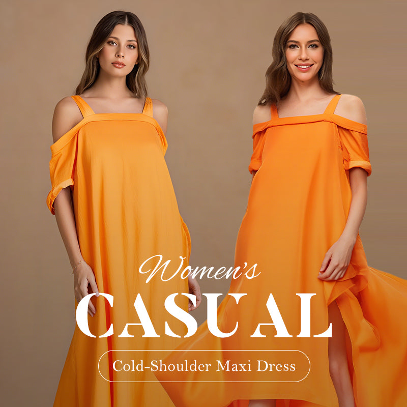 🌈 Maxikleid mit offenen Schultern für Damen