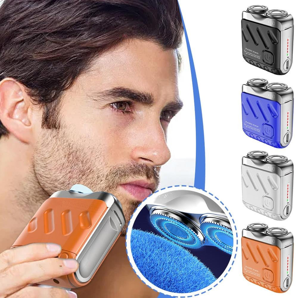 🔥2025 Neues Design 50 % Rabatt🔥 Mini-Elektro-Rotations-Doppelring-Taschenrasierer