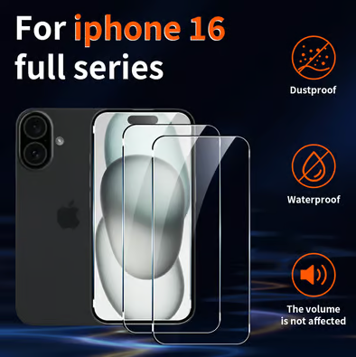 4K HD/Peeving Gle ed edzett üveg képernyővédő, automatikus por-eliminációs telepítéssel az iPhone-hoz