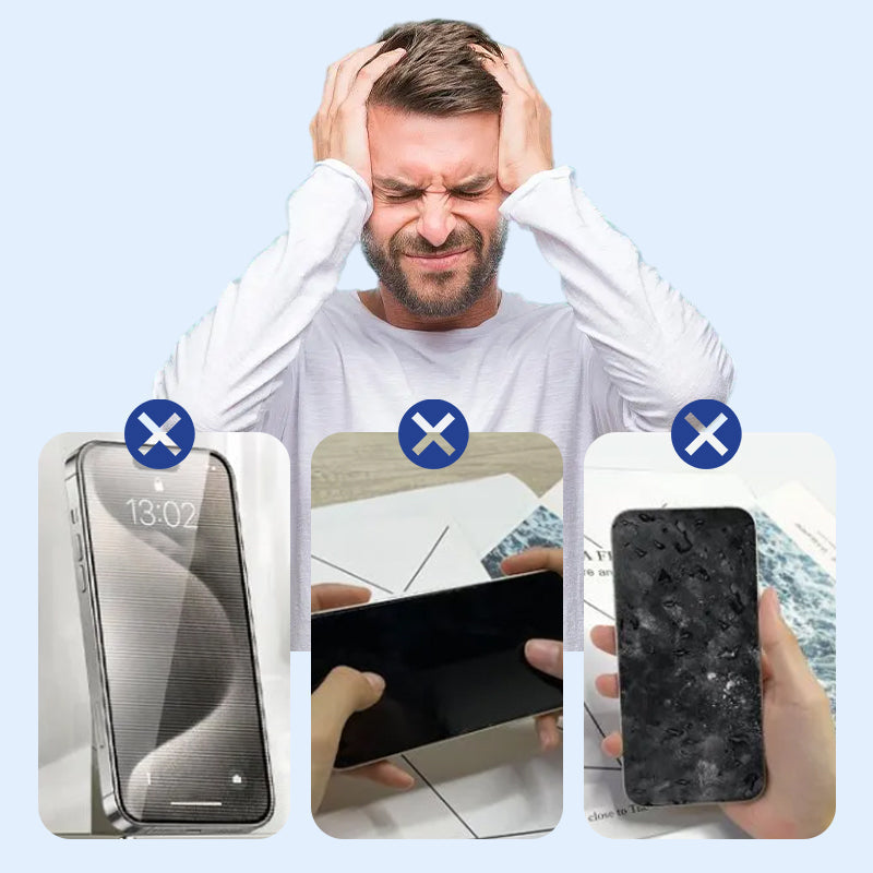 💥50% הנחה לזמן מוגבל🔥 מגן מסך מחוסם לאייפון נגד הצצה - ללא בועות ללא אבק