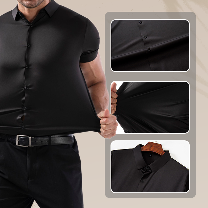 Chemise extensible à 4 voies à manches courtes pour hommes