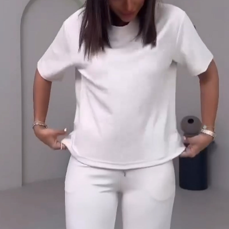✨Aktuelle Trends ✨Schickes Damen 2-Teiler Outfit – Bequemes Top & Passende Hosen