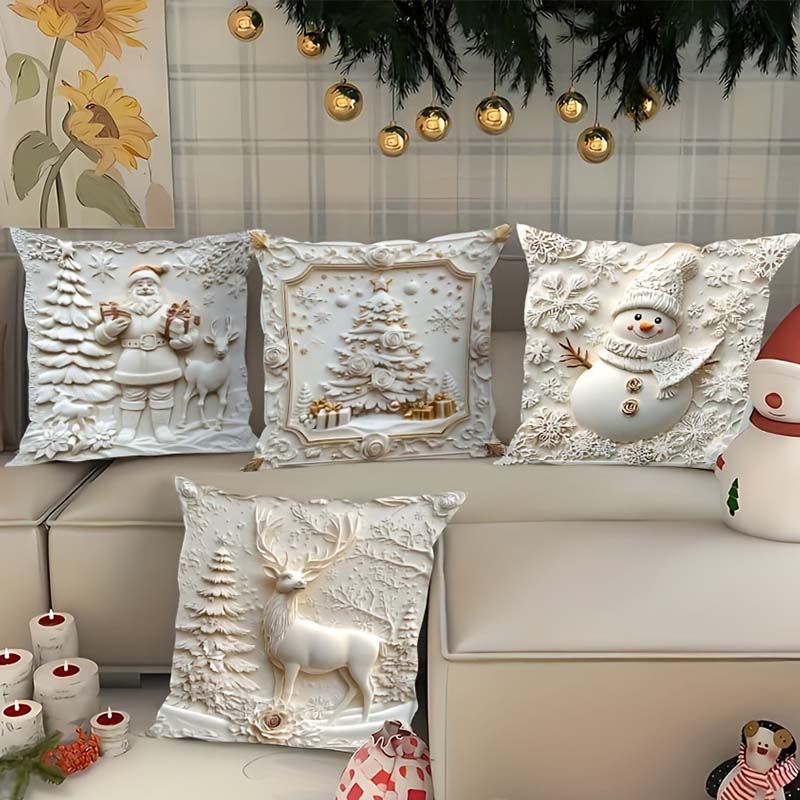 🎁Joulun alkualennukset 50% POIS🎅🎄Jouluaiheinen tyynynpäällinen