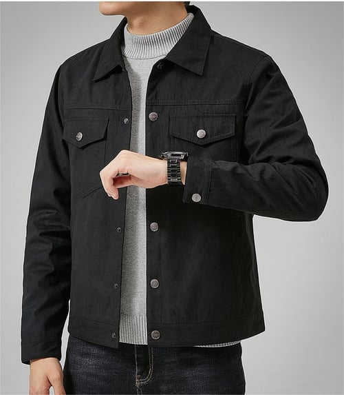 Giacca in pelle scamosciata casual maschile