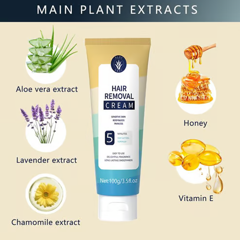 🔥Smertefri hårfjerningscreme til mænd i hele kroppen &  Kvinder – Hudvenlig til alle områder🌿