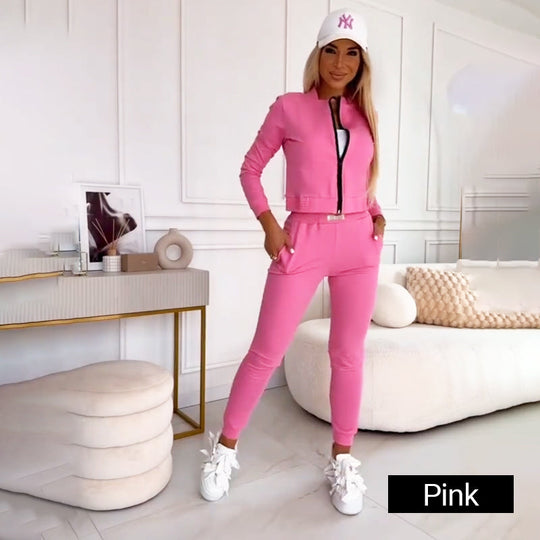 🎉Tuta da donna con zip, 3 pezzi😍 | Tuta Cloud | Elasticizzato in 4 direzioni + antipiega