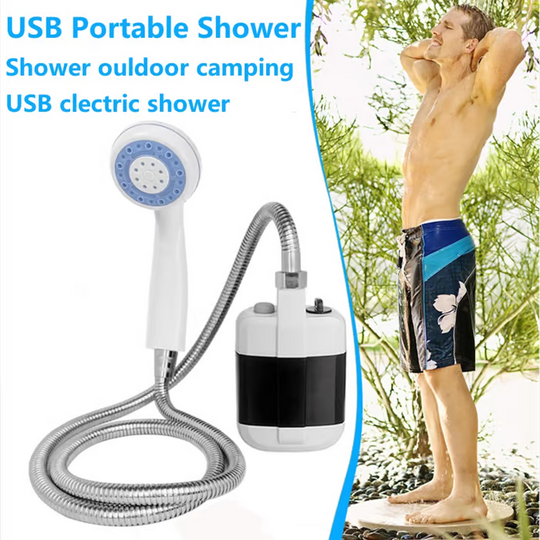 Doccia portatile per il campeggio con pompa dell'acqua
