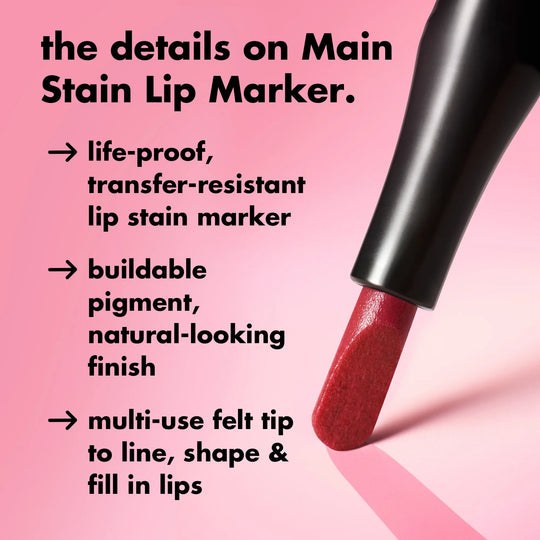 e.l.f Main Stain Lipliner Marker - Long-Lasting Lip Color Tool for Precise Lip Definition (Beauty & Personal Care Makeup Accessory)