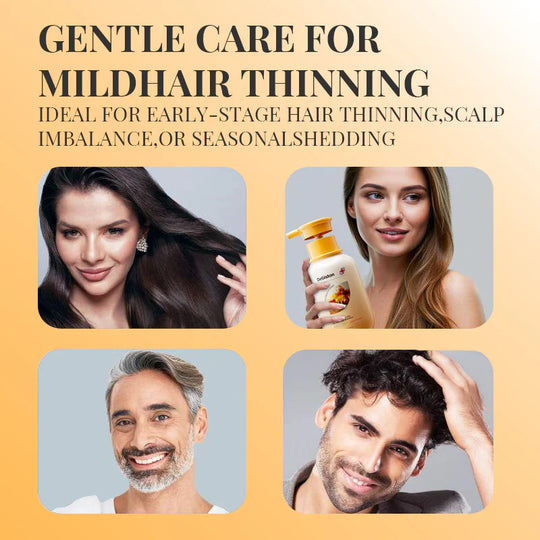 🥳2026 VARMT UDSALG🥳💞50.000+ SOLGT!🌱🌿 Naturens styrke til tykkere hår. Mild urtebaseret shampoo mod hårtab