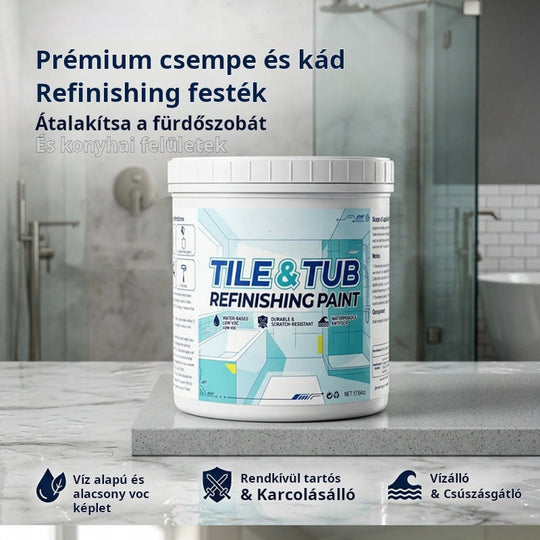 🎨 Újítsa fel csempéjét és kádját – Vízalapú csempe- és kádfelújító festék – Utánvétes 🛁✨