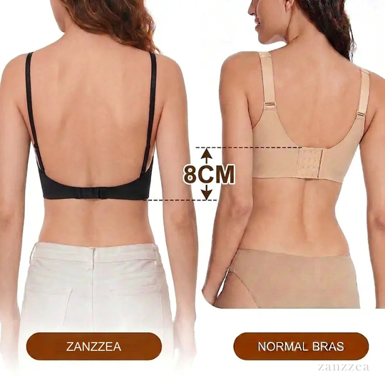 Deep V Low Back Backless Bra for A/B/C Cup - Seamless Invisible Bra