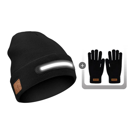 Rechargeable Bluetooth Beanie Hat with Light