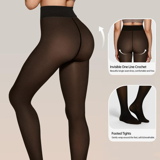 🎃50% off all new autumn clothing🍂🍂The Original Magic Fleece Lined Leggings Sheer Fake Translucent Pantyhose