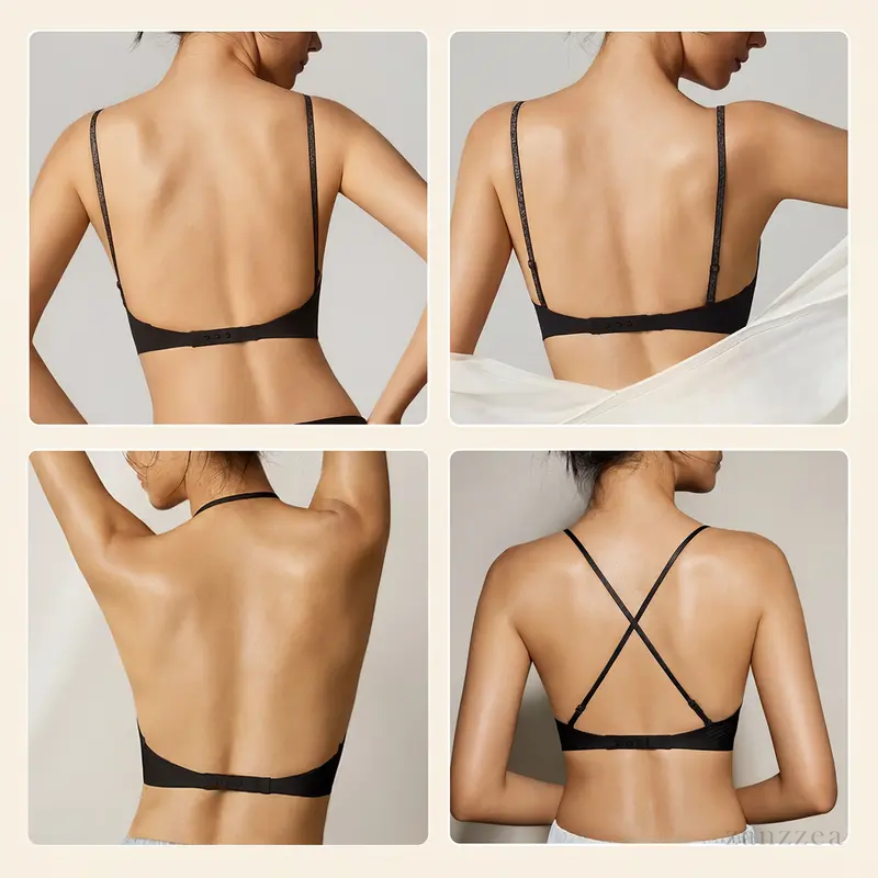 Deep V Low Back Backless Bra for A/B/C Cup - Seamless Invisible Bra