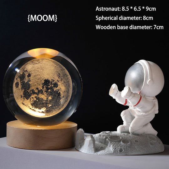Lampada decorativa notturna con sfera di cristallo galassia 3D di Pasqua💖ACQUISTA 3 E RICEVI IL 10% DI SCONTO