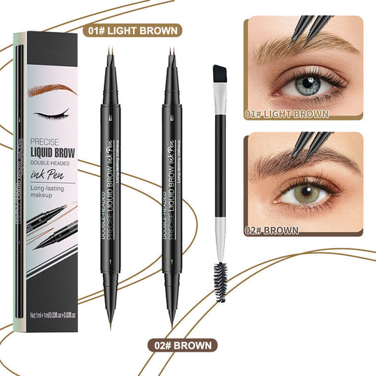 🔥NEUJAHRSANGEBOT 2025🔥 2-in-1-Microblading-Augenbrauenstift mit zwei Enden