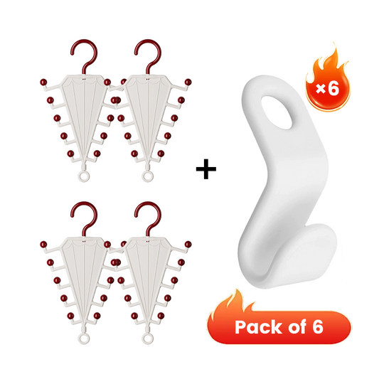 Multi-Functional V-Shaped Double Sided Hanger Storage Rack