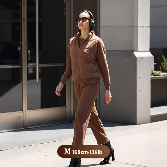 Váš nový obľúbený zimný outfit – 3-dielna teplá pletená súprava na oddych, v ktorej sa budete cítiť útulne a šik & Sebavedomý celý deň ❄️