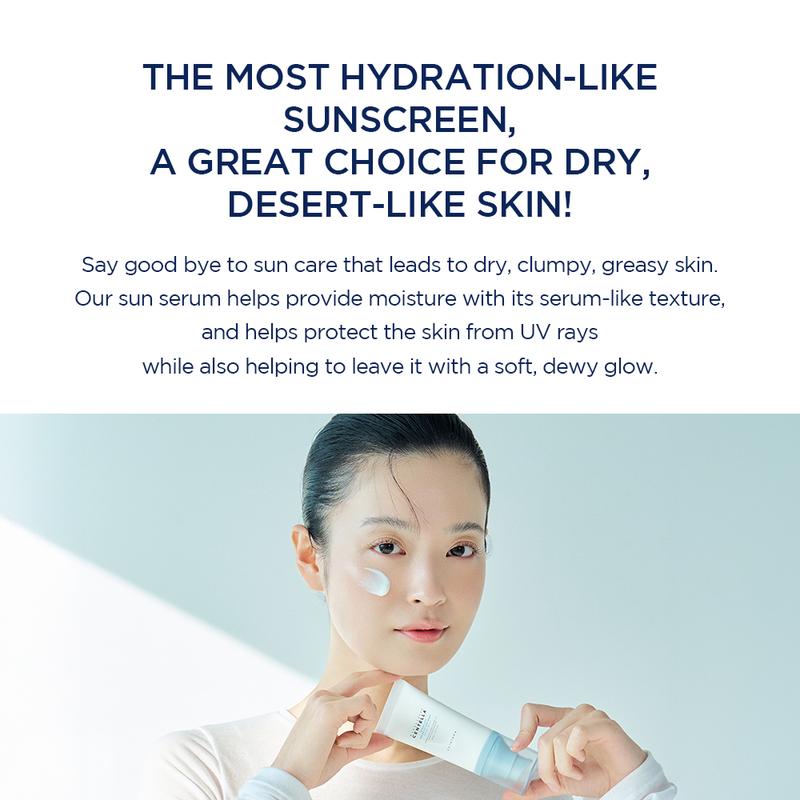 Hyalu-Cica Water-Fit Sun Serum UV 50ml (OTC) - Lightweight Sunscreen for Daily Use, Korean Sunscreen, Watery and Creamy Texture, Sunscreen for Sensitive Skin