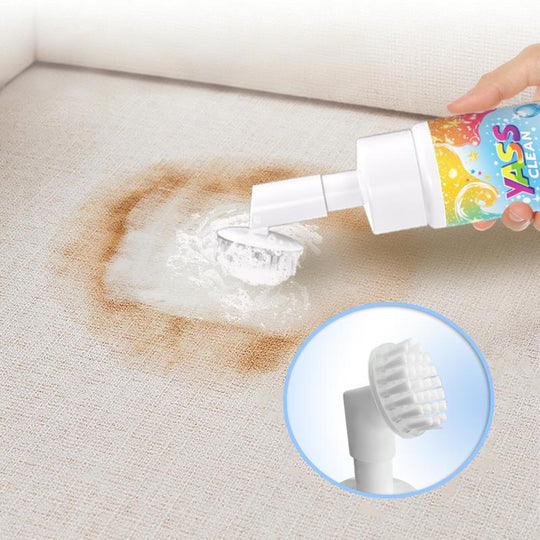 Yass Clean F'king Magic Fabric and Upholstery Foam Cleaner 3PACK 200ML Removes Stains With Carpet Cleaner Brush，Effectively Removes Stains And Odours Caused By Pets From Carpets And Upholstery