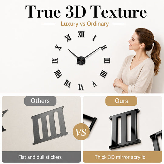 🏠🕒Modern 3D Digital Wall Clock – Silent Acrylic Luminous Wall Decor, Read Time Display, Stylish Home Decoration & Gift