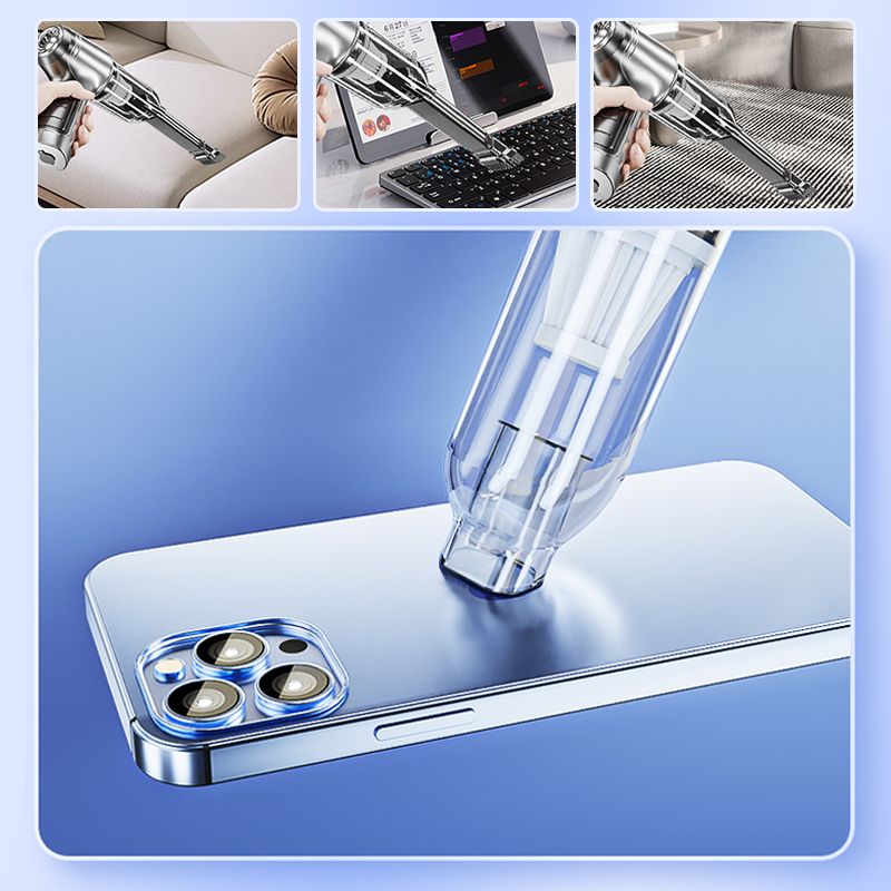 Krachtige draadloze auto -stofzuiger