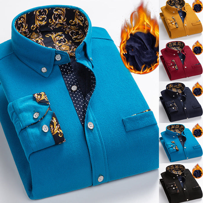 Kuuma alennusmyynti - 50% POIS💥Miesten laadukas sametti lämmin talvipaita paksusta fleecestä