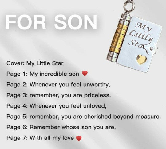 🔥🔥Náhrdelník My Little Star Book pro dceru, dárek k narozeninám, promoční šperky z lásky