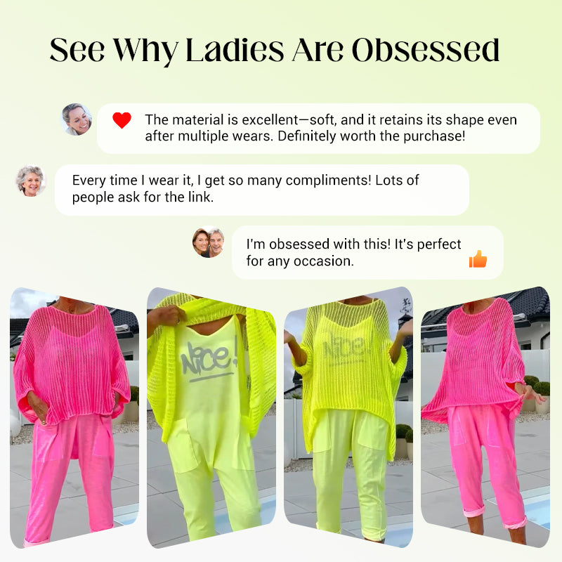 🌞Sommerangebot 50 % Rabatt🌸Damen Jumpsuit mit Buchstaben-Print + Freizeitanzug mit hohlem Kittel