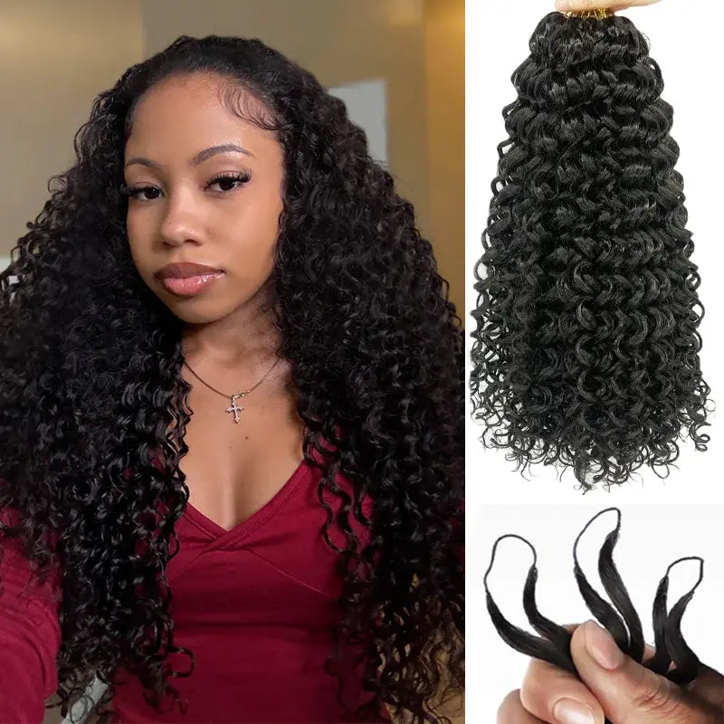 ISEE HAIR Echthaar-Häkelverlängerungen, Miracle Knots, vorgetrennt, 50 g/Packung – knotenlose Boho-Zöpfe, 4–5 Packungen für den ganzen Kopf, mehrere lockige & Wellentexturen