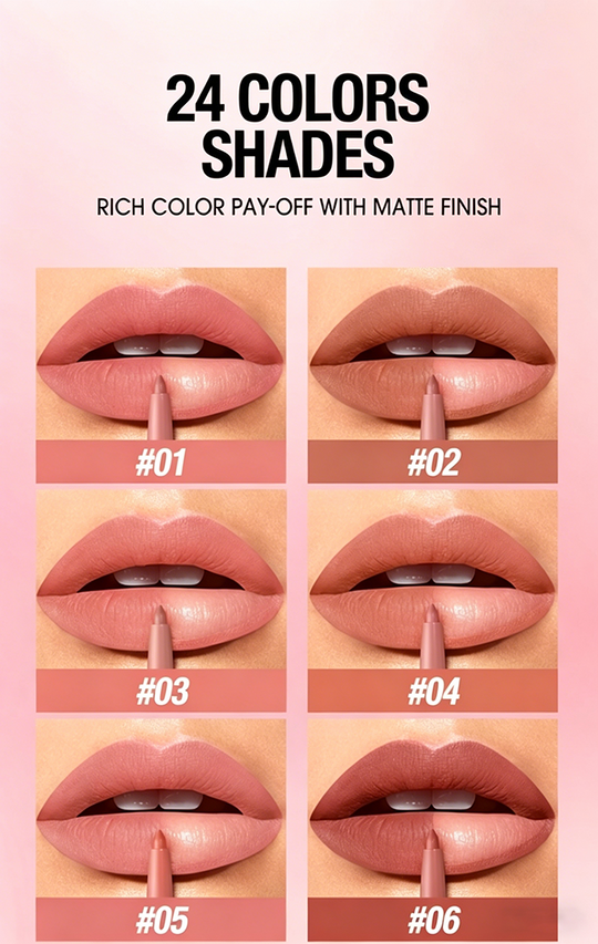 Easy Glide Lip Liner – krémová, mísitelná barva s hladkou aplikací, Summervibes