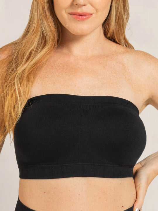 Shapermint Truekind Convertible Strapless Bandeau Bra with Wireless Comfort, Anti-Slip Grip & Removable Straps Fit Outfits