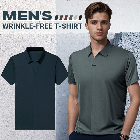 🔥Men’s Casual Lapel Breathable Wrinkle-free T-shirt
