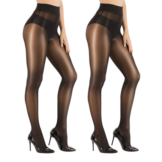 🏆 BUY 1 GET 1 FREE! 🔥 Transparent High-Waisted Shiny Sheer Tights for Women - Sheer & Comfortable 👑✨