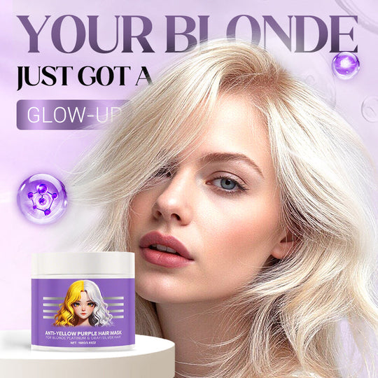 Maschera per capelli viola anti-ingiallimento 💜 Di' addio ai riflessi rossi! 💜