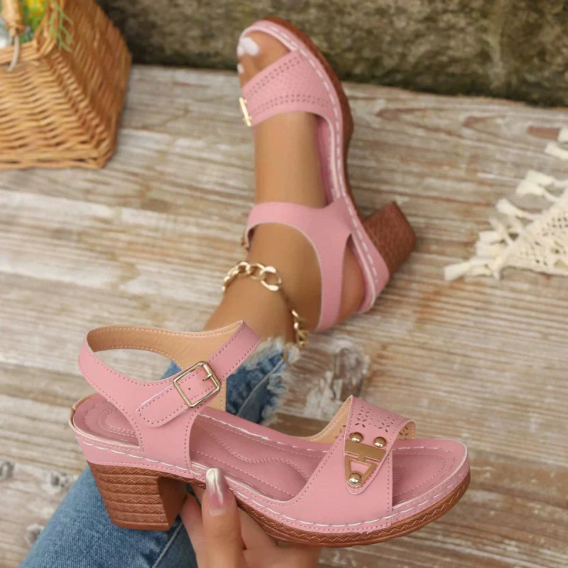 🌸NEW HOT SALE 50% OFF✨Elegant women's sandals with block heels – stylish and comfortable 👡✨