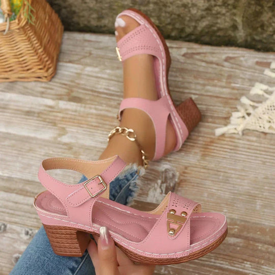 🌸NEW HOT SALE 50% OFF✨Elegant women's sandals with block heels – stylish and comfortable 👡✨
