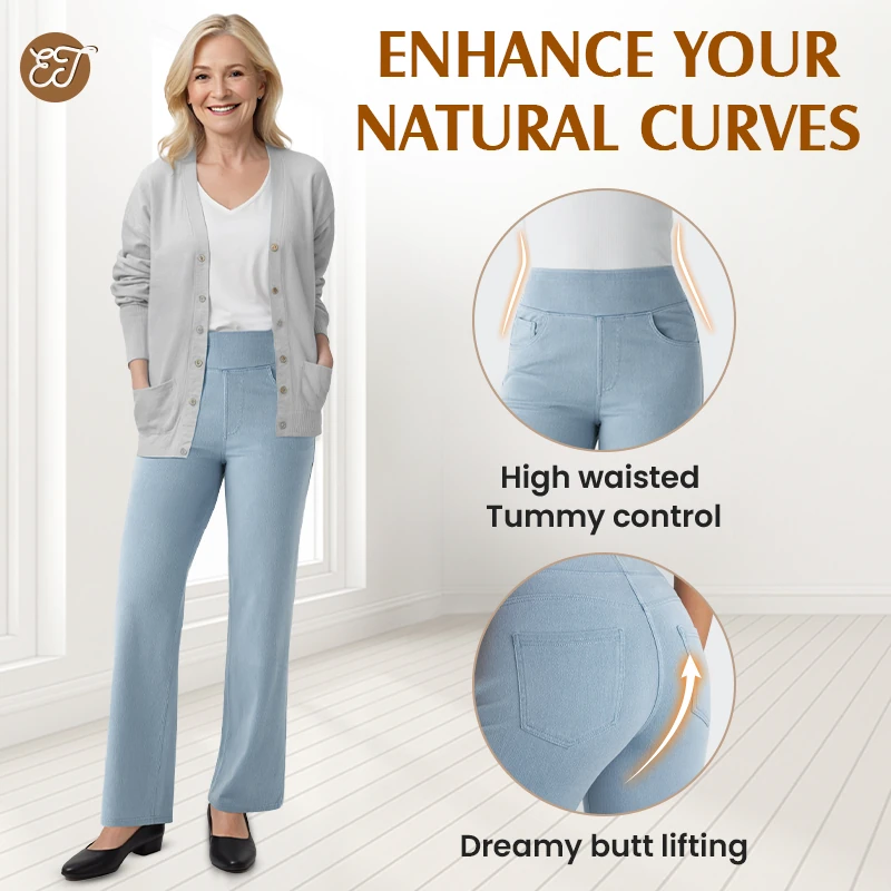 Loose High-Waist Business Casual Pants Yoga Pants Women Wide Leg Pants with Pockets Comfortable Athletic Sweatpants Outdoorfun