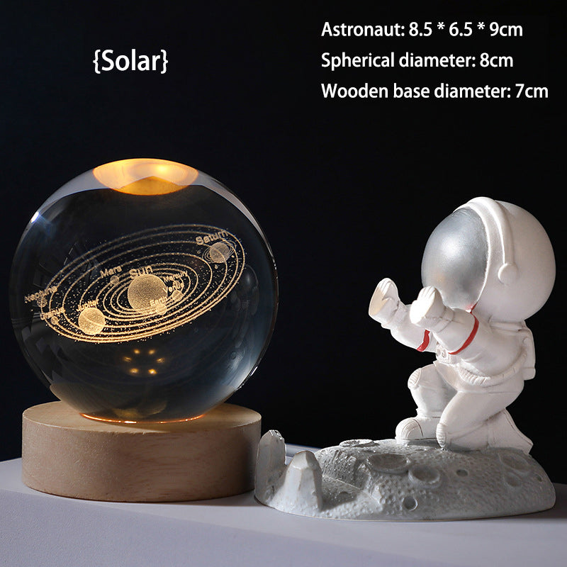 Lampada decorativa notturna con sfera di cristallo galassia 3D di Pasqua💖ACQUISTA 3 E RICEVI IL 10% DI SCONTO