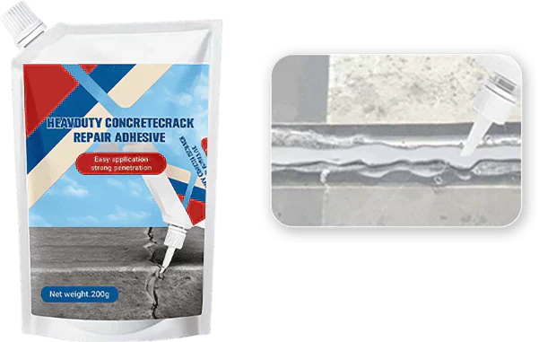 🛠️Limited Special Price 50% OFF! 🧱Extra-Strength New Formula Concrete Crack Repair Filler, Waterproof Heavy-Duty Crack Adhesive for Driveway, Patio & Wall Cracks
