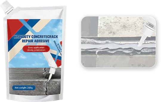 🛠️Limited Special Price 50% OFF! 🧱Extra-Strength New Formula Concrete Crack Repair Filler, Waterproof Heavy-Duty Crack Adhesive for Driveway, Patio & Wall Cracks
