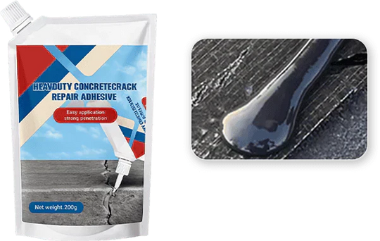 🛠️Limited Special Price 50% OFF! 🧱Extra-Strength New Formula Concrete Crack Repair Filler, Waterproof Heavy-Duty Crack Adhesive for Driveway, Patio & Wall Cracks