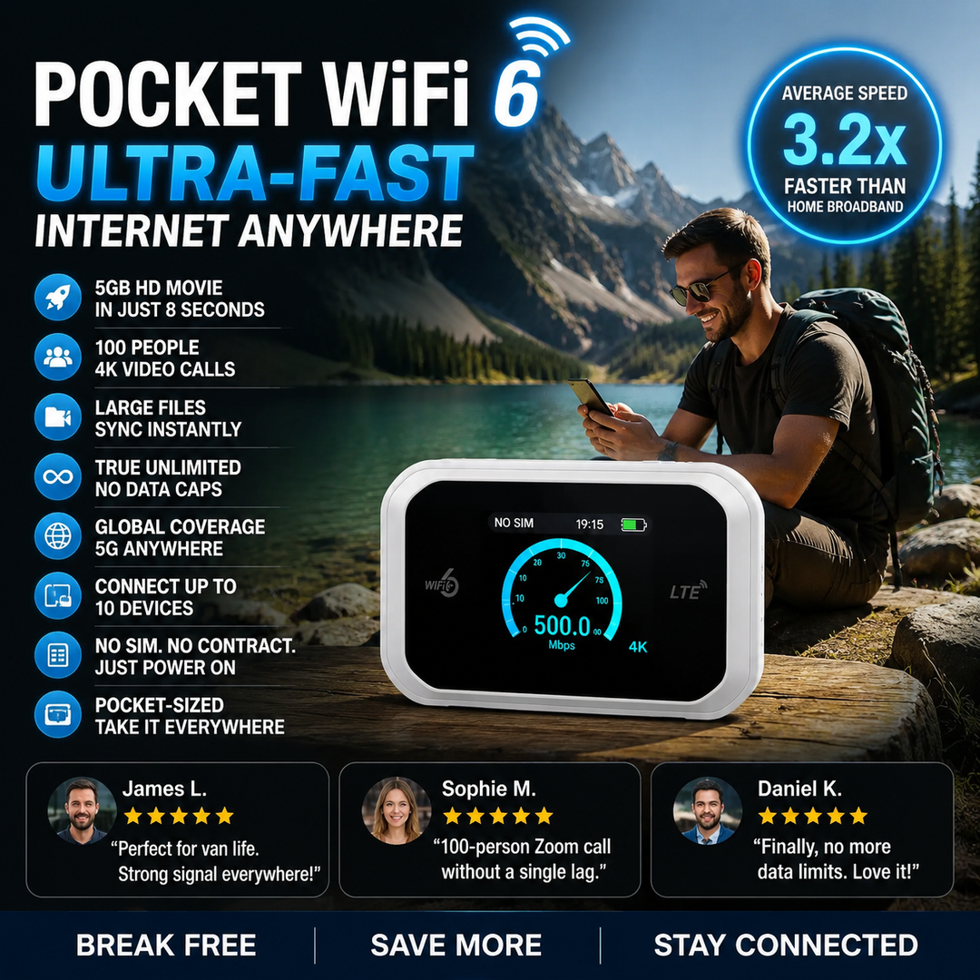 📶Mobile hotspot with full Wi-Fi coverage