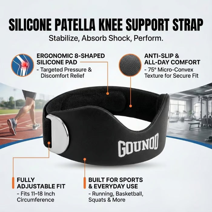 Silicone Patella Knee Support Strap