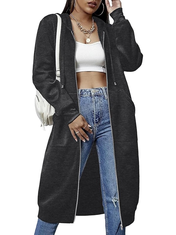 ⏰This week's Hot Sales - 50% Off🍂 Women's Casual Zip-Up Hoodie Jacket – Autumn Lightweight Everyday Coat ✨