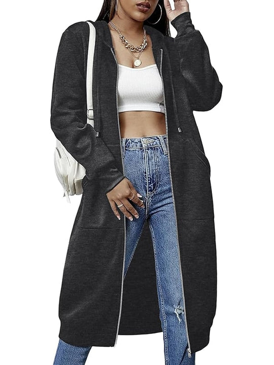 ⏰This week's Hot Sales - 50% Off🍂 Women's Casual Zip-Up Hoodie Jacket – Autumn Lightweight Everyday Coat ✨