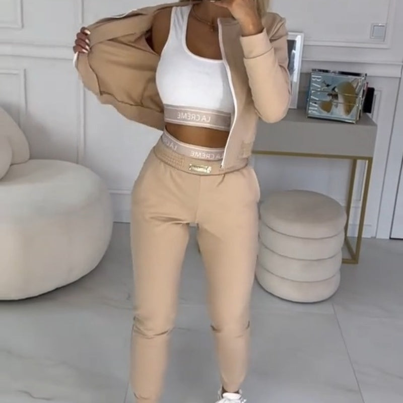 🎉Tuta da donna con zip, 3 pezzi😍 | Tuta Cloud | Elasticizzato in 4 direzioni + antipiega