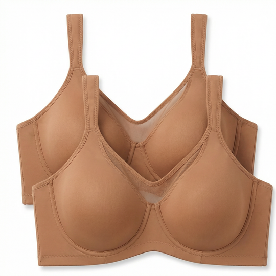 ⏳💐Hot Sale 50% OFF !!🖤Women's Elegant Sheer Full Coverage Non-padded Plus Size Bra